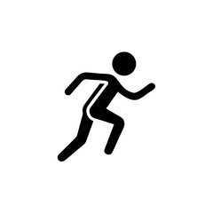 Running man, athletics, marathon, summer sport, run icon isolated on white background