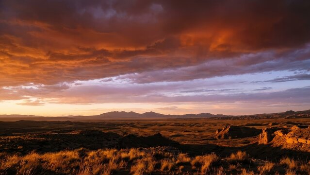 sunset in the mountains - Powered by Adobe