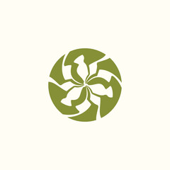 green leaf circle logo