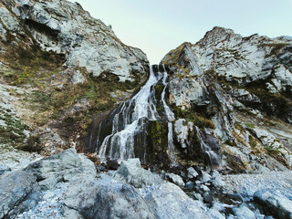 waterfall in the mountains