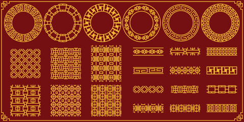 set of chinese traditional frame design