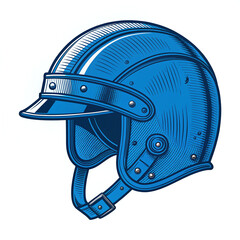 blue helmet isolated on white