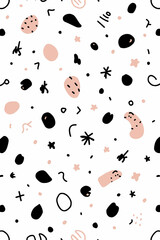 AI Image Of Doodles In Pastel Colors For Backgrounds