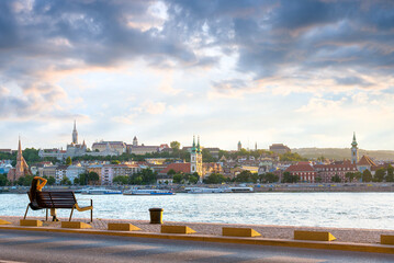 Panorama of Budapest, Buda side across the river