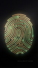 Cybersecurity Fingerprint Digital Identity Secure Concept