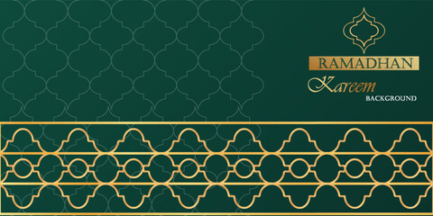 Islamic Arabic Style Luxury Ornament Background with Space for Text. simple design © Khoirul