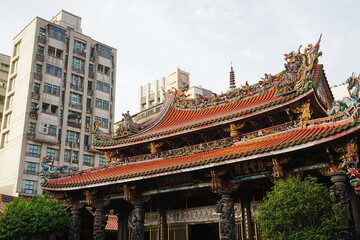 Lungshan or Longshan Temple in Taipei, Taiwan - 台湾 台北 龍山寺
