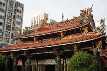 Lungshan or Longshan Temple in Taipei, Taiwan - 台湾 台北 龍山寺