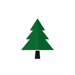Elegant Geometric Evergreen Tree Icon - Modern Minimalist Vector Art for Nature and Holiday Themes