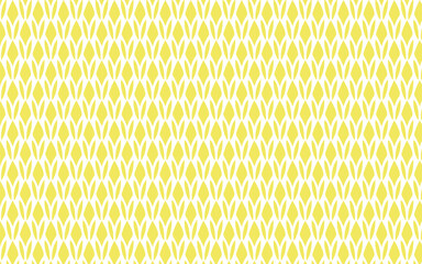 Yellow floral dots and stripes seamless honeycomb pattern vector background