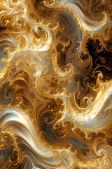 AI Image Of A Wave Of Golden Cloud