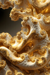AI Image Of A Wave Of Golden Cloud
