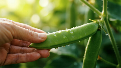 Life in its purest form is captured in the moment a fresh green leaf is separated from its stem, bathed in golden light