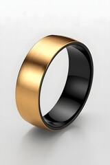 AI Image Of A Golden Ring On A White Background