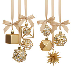 Elegant Geometric Prism Christmas Ornament