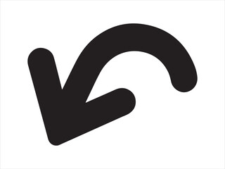 Traffic u turn arrow icon vector flat design, U turn sign icon. U turn square arrow isolated illustration © Chan