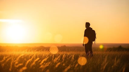 Una persona dedicada a un paseo pac&iacute;fico y reflexivo en la naturaleza con un suave bokeh, pr&aacute;cticas espirituales de los cristianos.