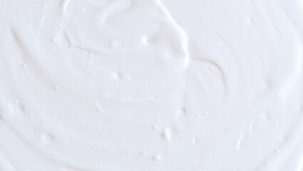 Close up of white creamy texture with subtle sheen and faint swirls