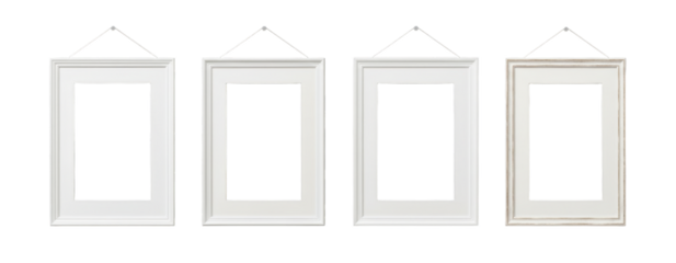 Minimal hanging frame mockup set on neutral background. Hanging frame mockup for posters, prints, artwork presentation, gallery walls and modern interior branding layouts.