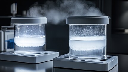 Centrifuge Tubes with Distinct Liquid Layers Spinning