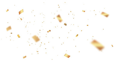 Shiny gold foil confetti for festive design and promotion
