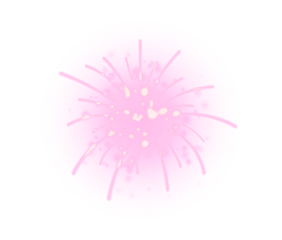 Neon pink energy burst with radial light beams isolated