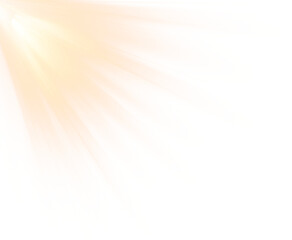 Abstract light waves and glowing rays isolated on transparent background