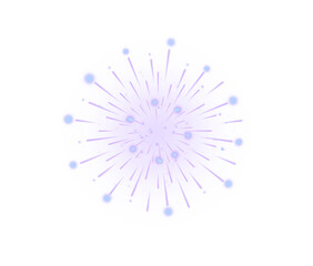 Abstract blue energy burst with radial light beams isolated
