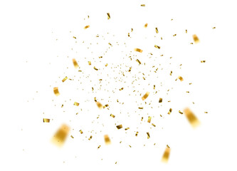Shiny gold foil confetti for festive design and promotion