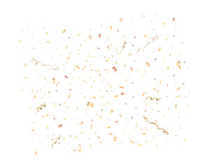 Luxury gold confetti particles celebration overlay