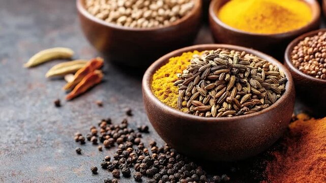 small bowl filled with cumin indian spices food india video