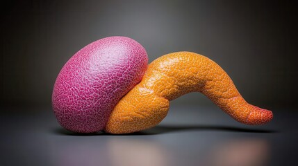 Realistic anatomical model of the human pancreas and spleen