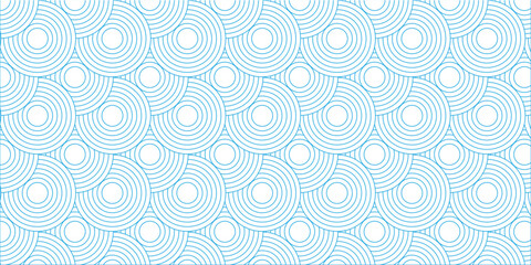 Fototapeta premium seamless blue swirl circle fabric overlapping element decorative texture white background 