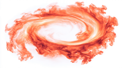 Fiery Lava Ring with Exploding Debris