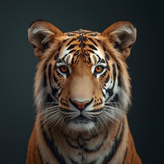 Striking Tiger Close-Up Portrait in Natural Habitat