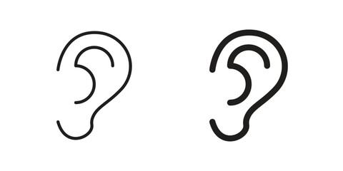Naklejka premium Ear icons Symbol, logo illustration. icon concept for web design