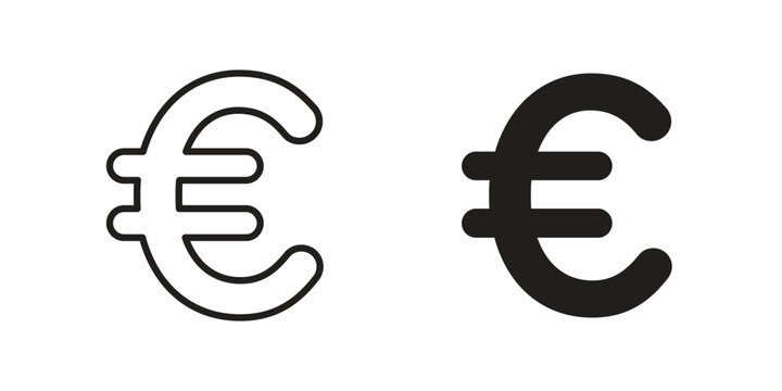 Euro icons Symbol, logo illustration. icon concept for web design