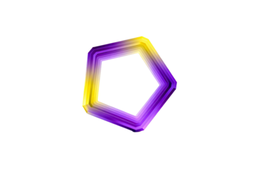 Abstract Hexagonal Ring with Gradient Colors