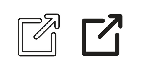 External link icons Symbol, logo illustration. icon concept for web design