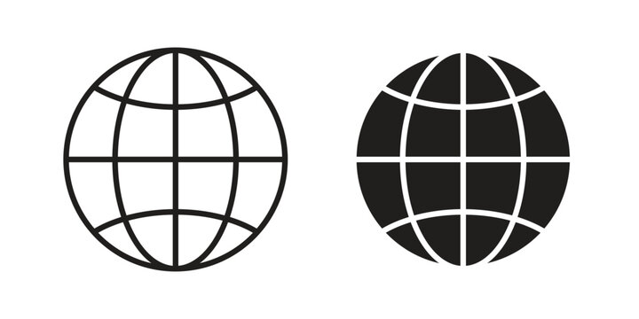 Globe icons Symbol, logo illustration. icon concept for web design