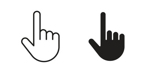 Obraz premium Hand pointer icons Symbol, logo illustration. icon concept for web design