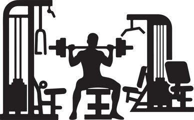 Man working out with weights at the gym