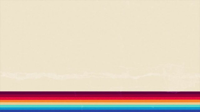 A simple style retro animation with a colorful stripes. Motion graphic.