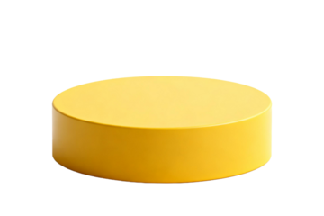 Bright Yellow Round Display Podium for Products