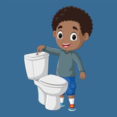 boy and toilet