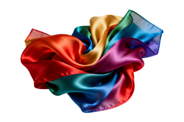 Rainbow Silk Scarf in Vibrant Colors