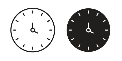 Clock icons logo design, Pictogram Icons