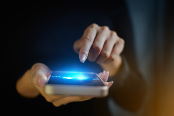 Digital business graph projection on mobile phone