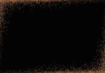 Fototapeta premium Abstract Gold Wet Metallict Sparkle Frame Border