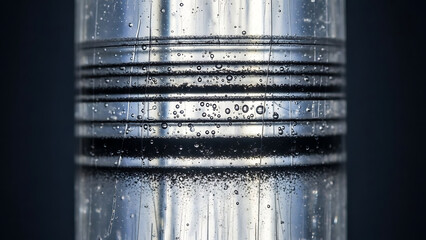Glacial Ice Core Layers Showing Annual Climate Records with Trapped Air Bubbles